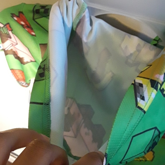 Minecraft green onesie hood shorts No Offer - Picture 4 of 6